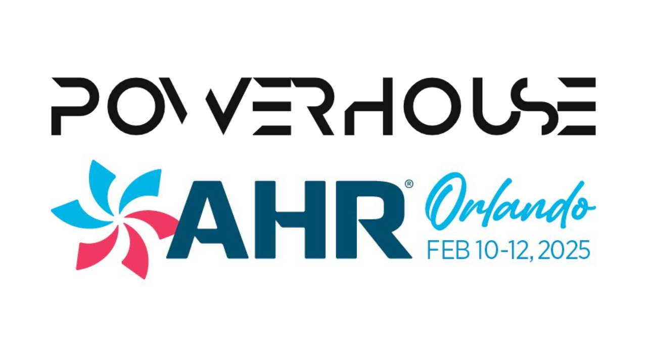 Powerhouse Consulting Group Logo with the AHR Orlando logo for 2025- February 10-12.