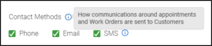 Snippet highlighting information regarding contact methods 