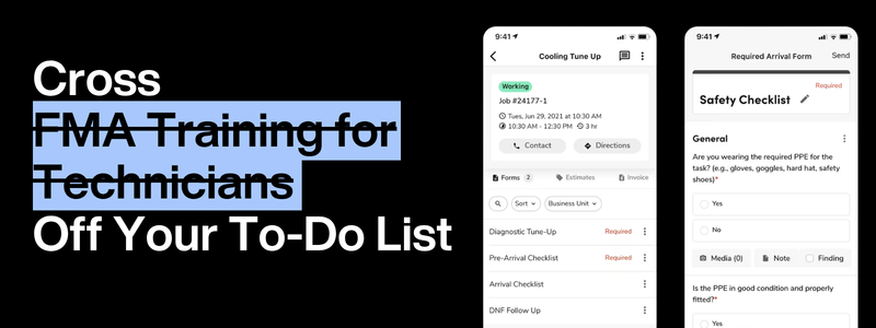 Cross FMA Training for Technicians Off Your To-Do List